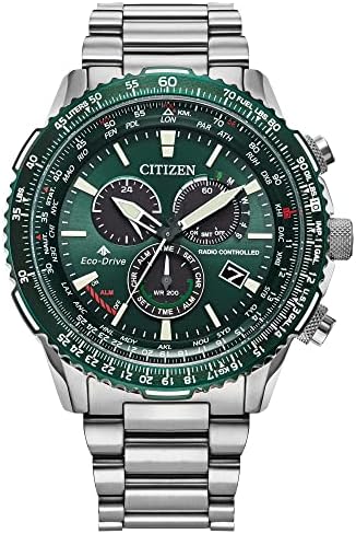Amazon.com: Citizen Eco-Drive Tsuki-yomi A-T Green Dial Super